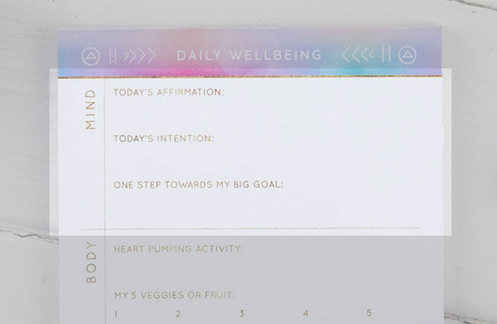 Daily Wellbeing Pad - mind